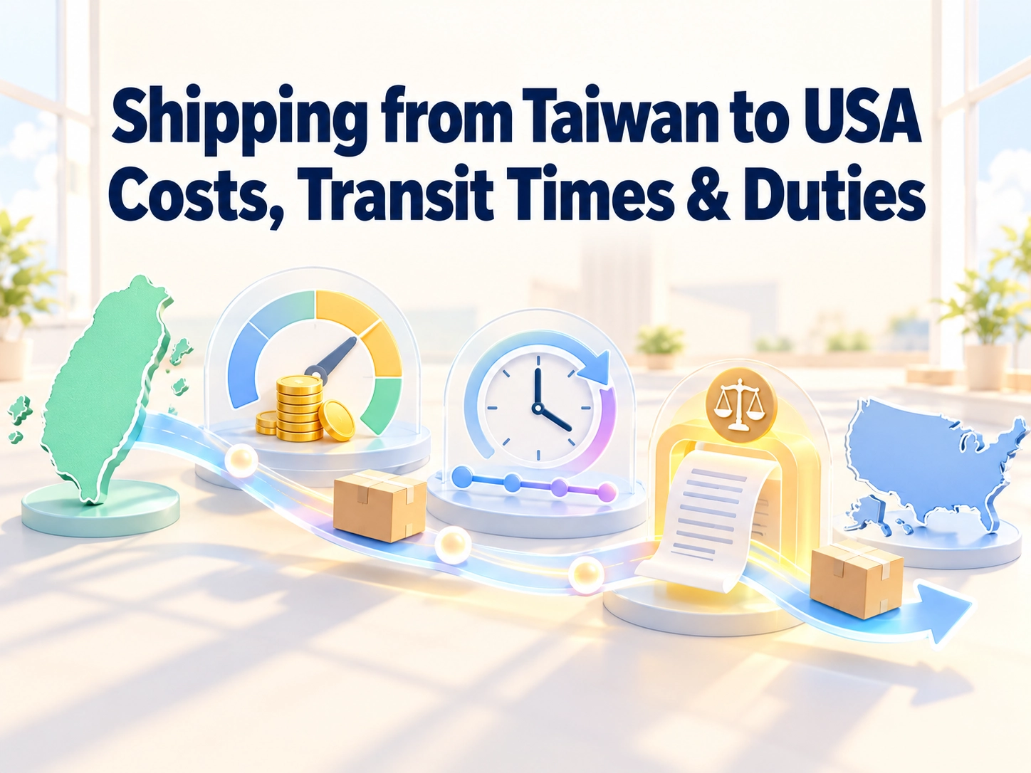 Shipping from Taiwan to USA  Costs, Transit Times & Duties